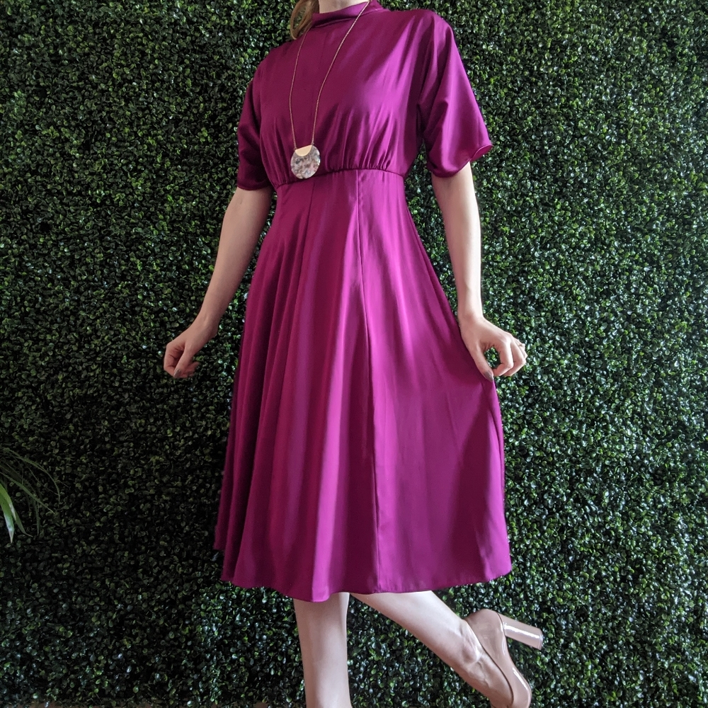 Gal Meets Glam Diane Mockneck Fit & Flare Dress